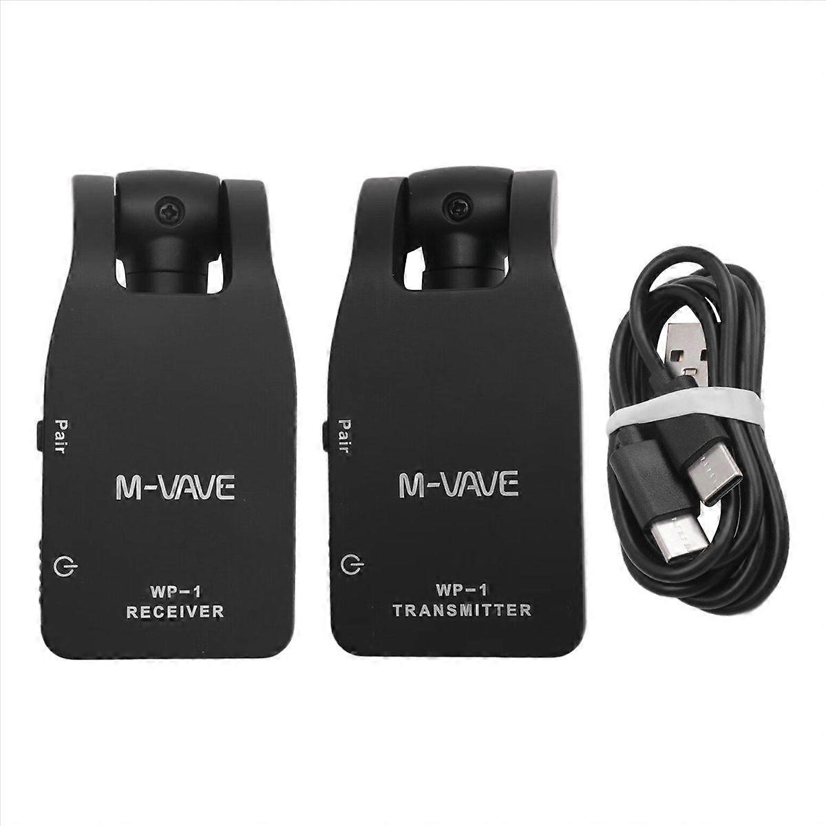 -1 2.4G Wireless Guitar System Transmitter & Receiver Rechargeable 30M Transmission Range for Elec