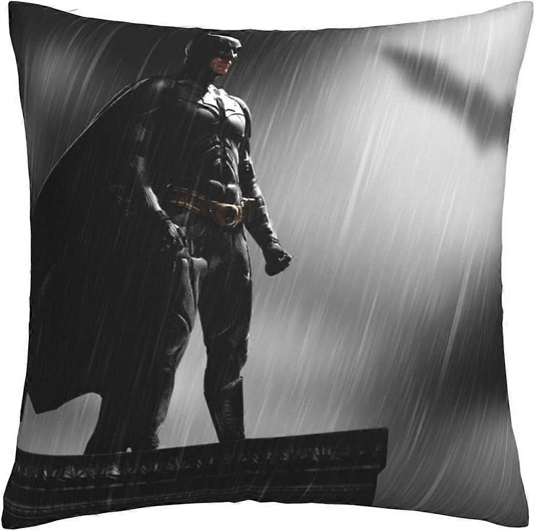 n723バットマンクッションカバー45 x 45 cmスクエアスロー枕カバーソファ寝室用非表示ジッパー付き18 x 18インチセット-TB3723 hnj723
