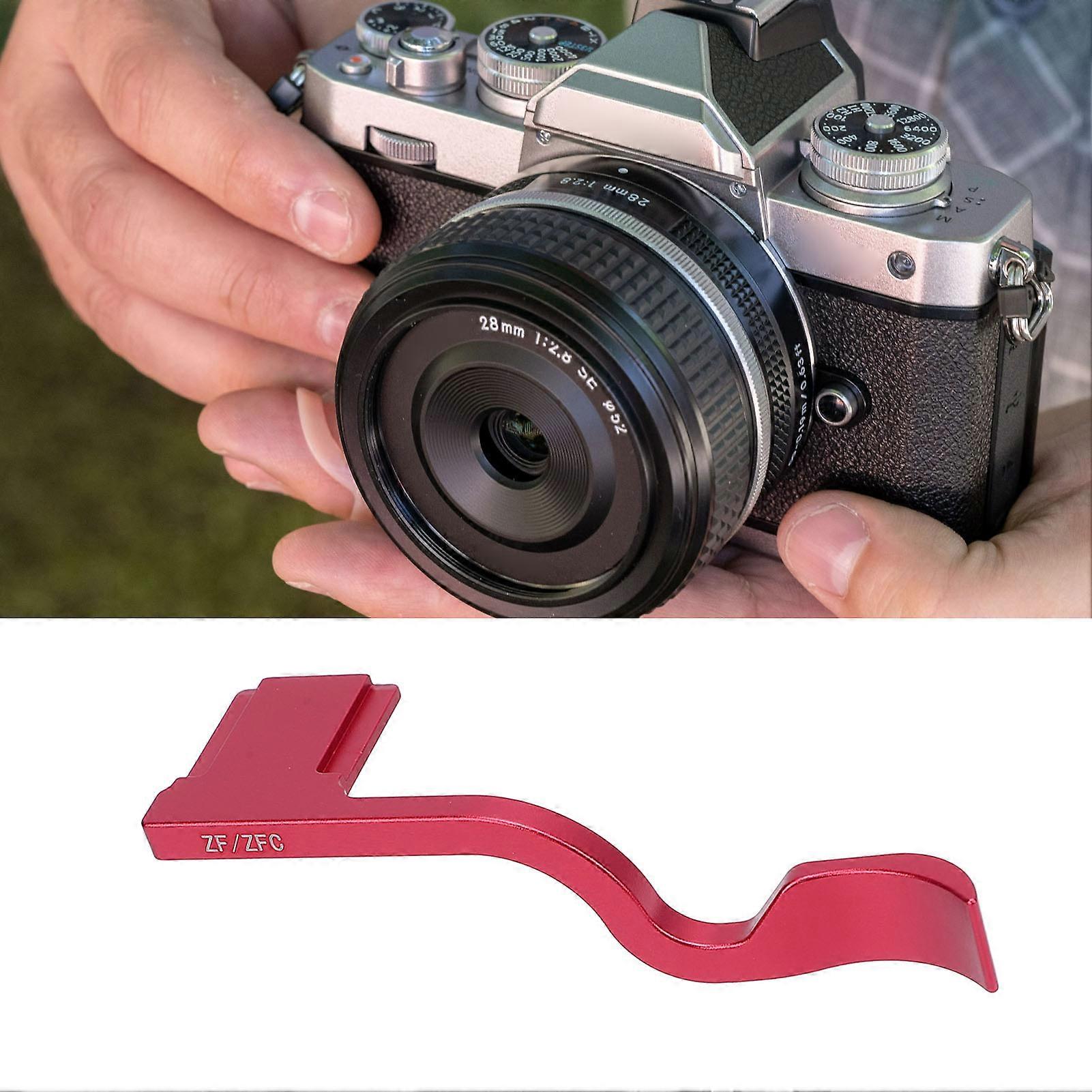 Thumb Up Grip Aluminum Alloy Hand Support Rest Hot Shoe Dust Proof Cover for ZF ZFC Camera Red 