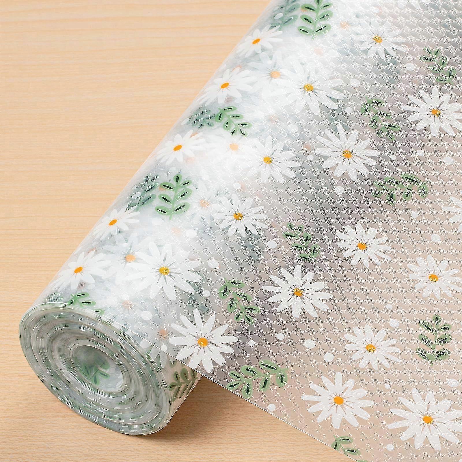 25-26 1 Roll Non-Slip Cabinet Drawer Shelf Liners Waterproof Refrigerator Liner Cuttable Washable Drawer Liners for Kitchen Cabinet