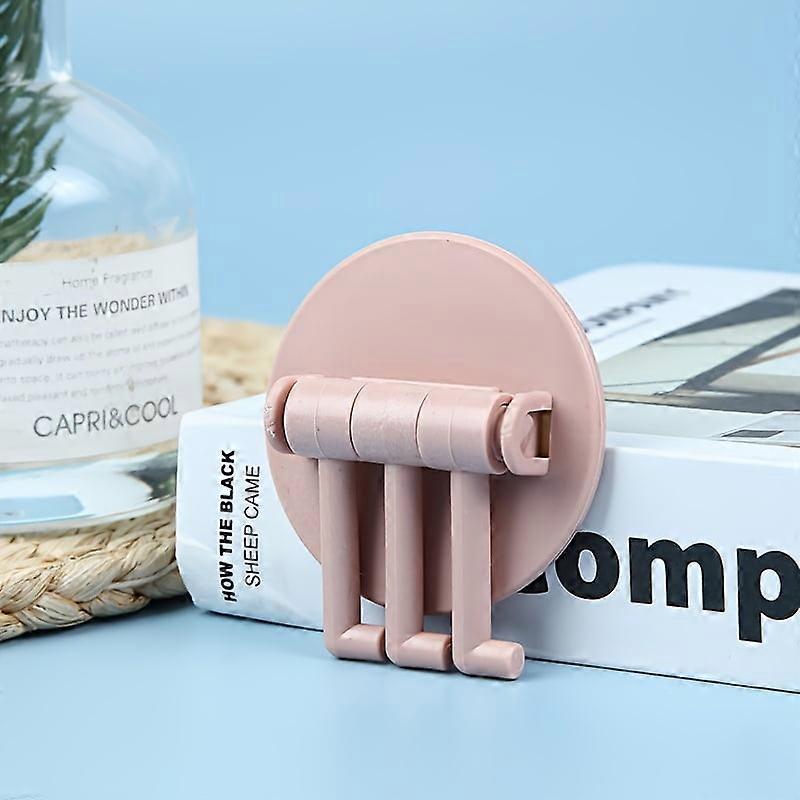 Multifunctional 3-Branch Traceless Hanging Hook for Kitchen and Bathroom Walls - Easy Punch-Free Installation and Space-Saving Solution