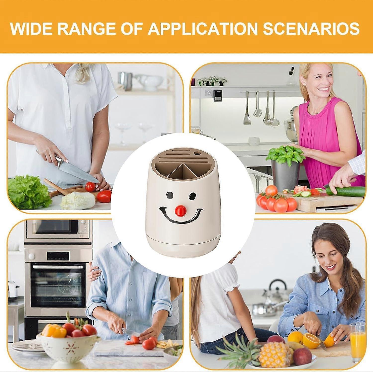 Cutter Holder Multifunctional Rotating Holder ThreeDimensional Rotating Storage Rack Desktop Kitchen Organizer Hold