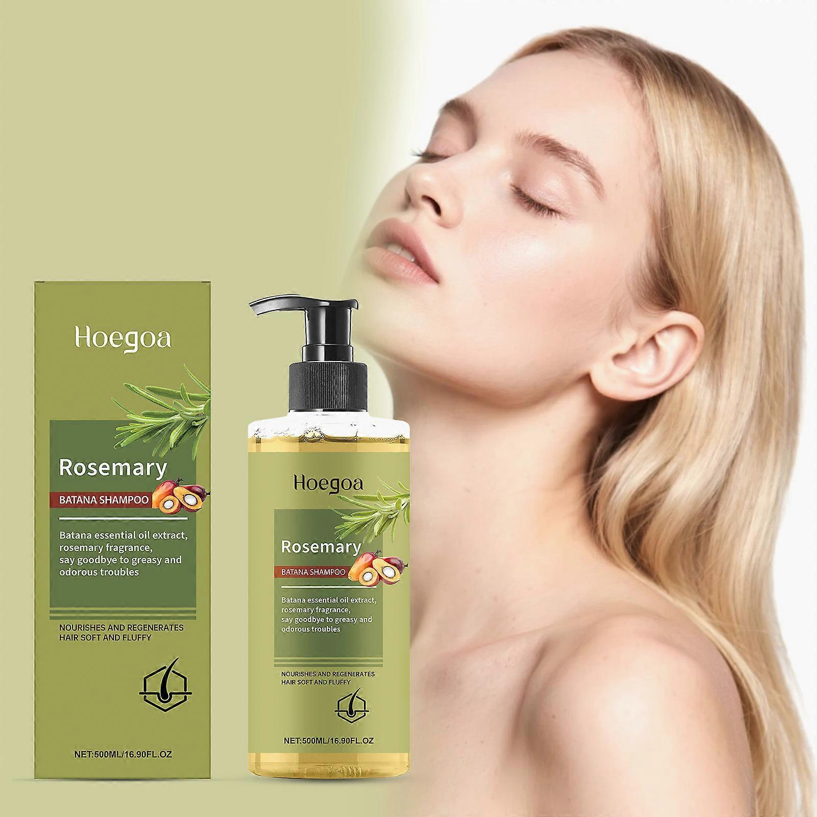 Hoegoa Rosemary Shampoo Cleanses The Scalp, Strengthens And Moisturizes The Hair, Making It Naturally Smooth, Fluffy And Refreshing
