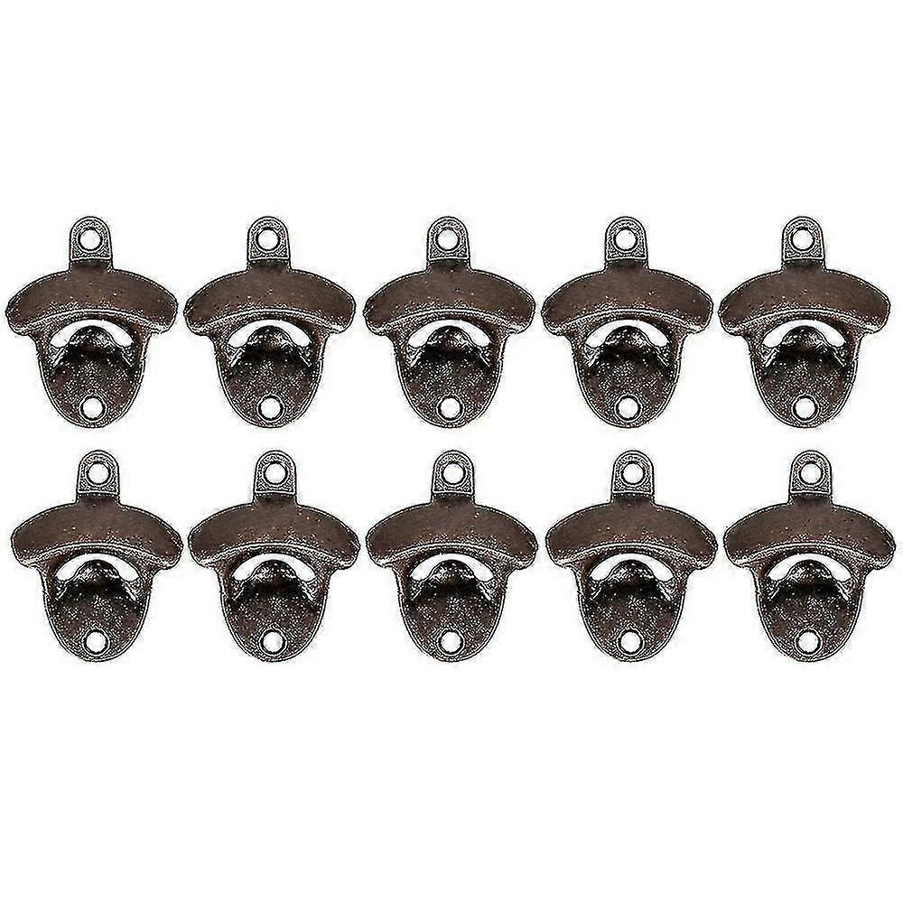 10 Pack Bottle Opener Wall Mounted Rustic Beer Opener Set Vintage