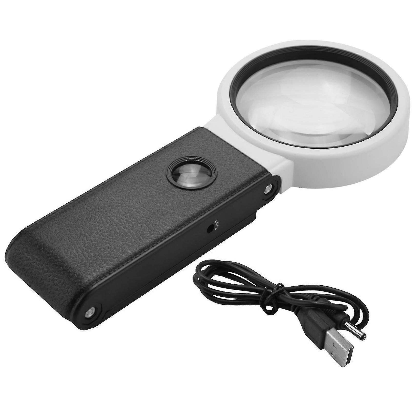 Magnifying Glass With Light, 3.5x 25x Magnification With Led Illuminated, Handheld Or Stand Magnify