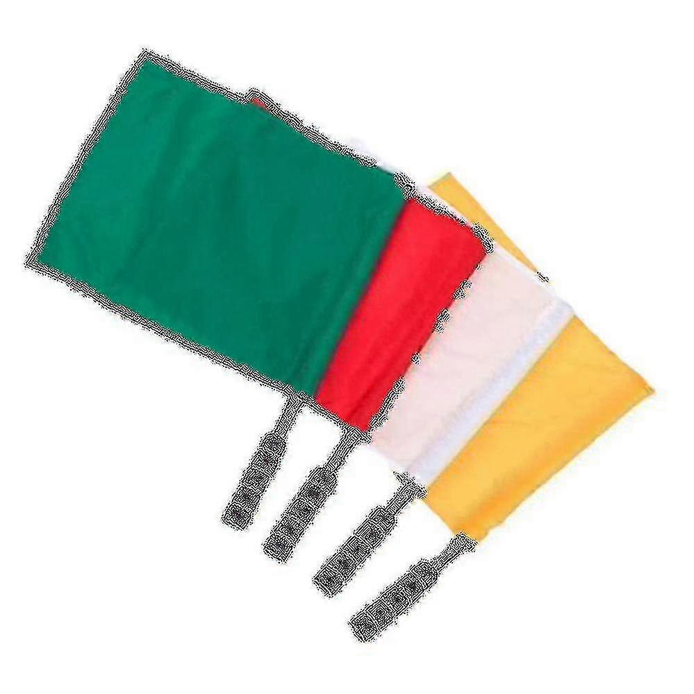 4pcs Sports Referee Flag Track And Field Sports Training Flag Linesman Signal Flags Solid Flag With