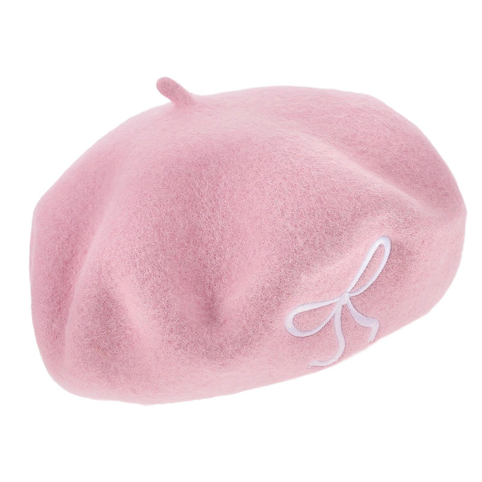 Pink Artist Wool Beret for Women Function