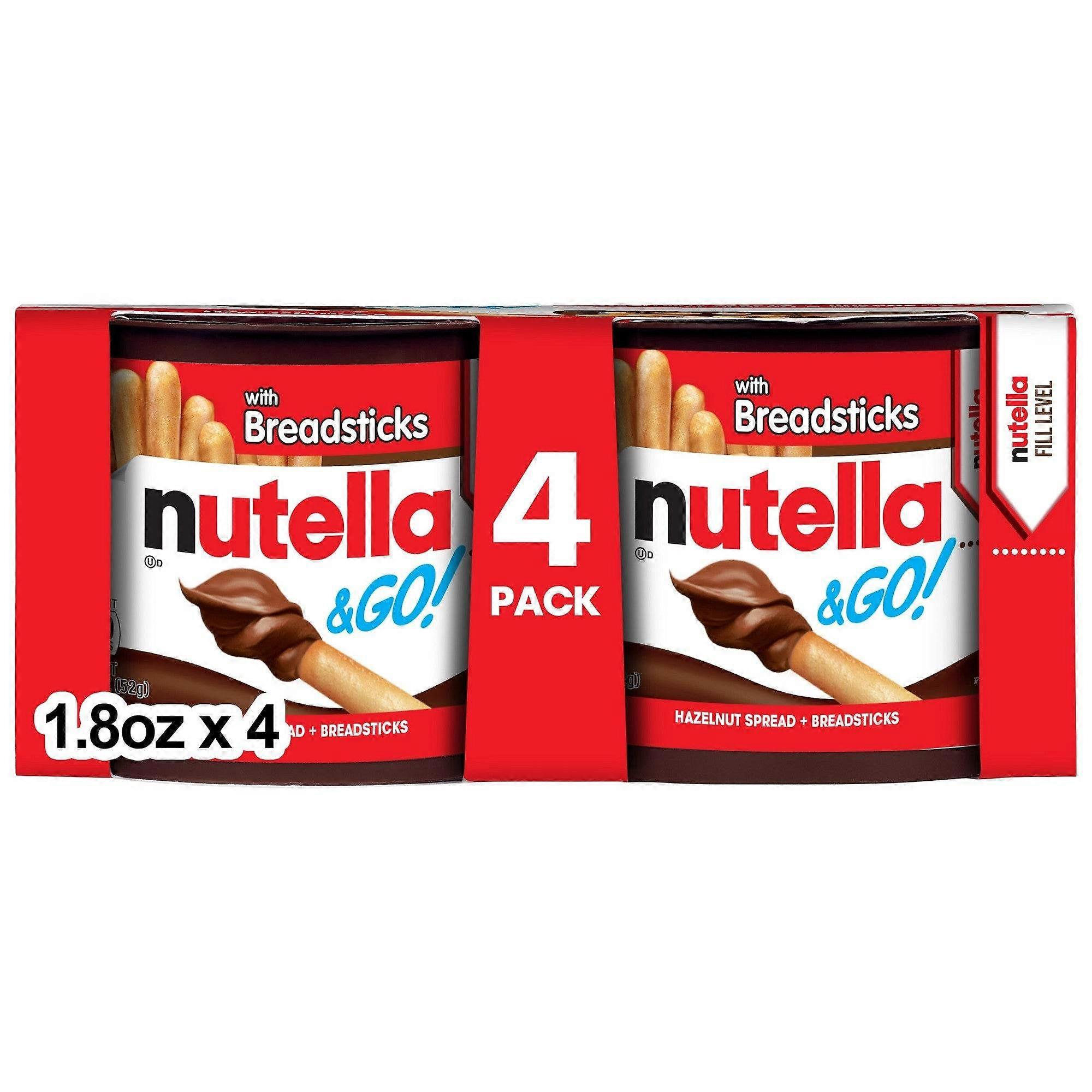 Nutella & Go! Hazelnut Spread & Breadsticks Pack, 4 Ea