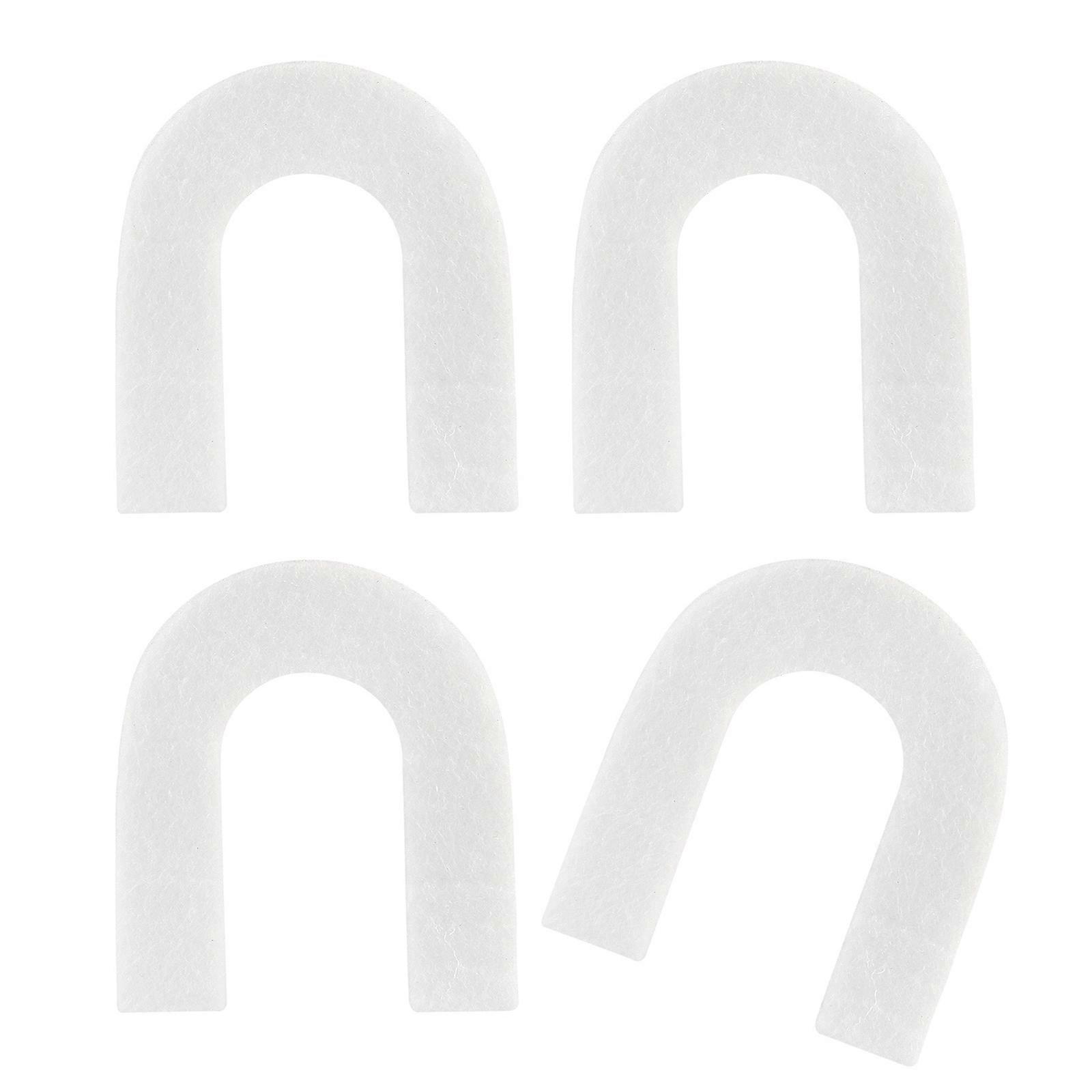 4Pcs Nonslip Shoe Heel Inserts With Felts Wool Fabric Prevent Foot Blister Cushion Pads For Walking Running Daily Use  White