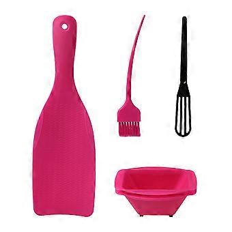Ergonomic Hair Dyeing Mixing Tools With Easy Clean Surfaces And Interchangeable Attachments For Hairstyling  red color