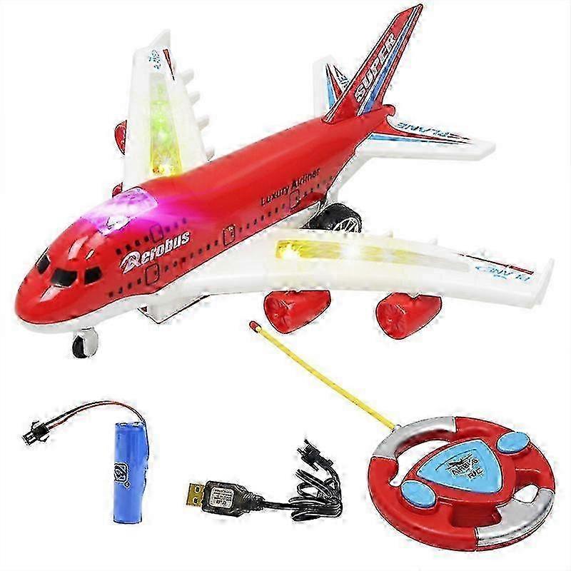 Remote Control Airplane Vehicle Toy Airbus Electric Remote Control Model Plane With Lights Sounds (no Flying)