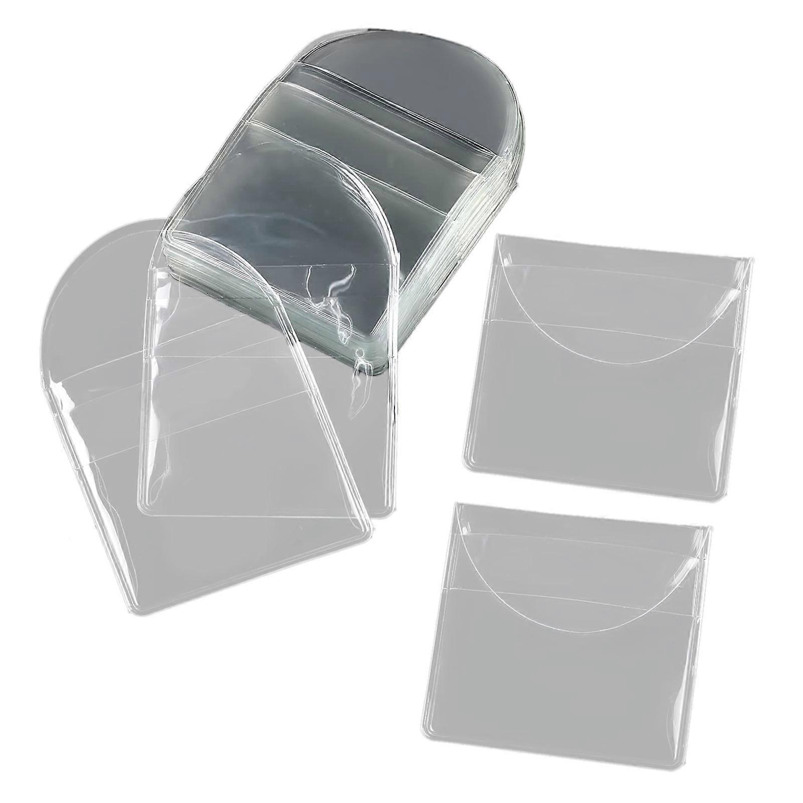 Lot de 50 pochettes individuelles transparentes pour pièces de monnaie, protection multicolore pour collectionneurs.