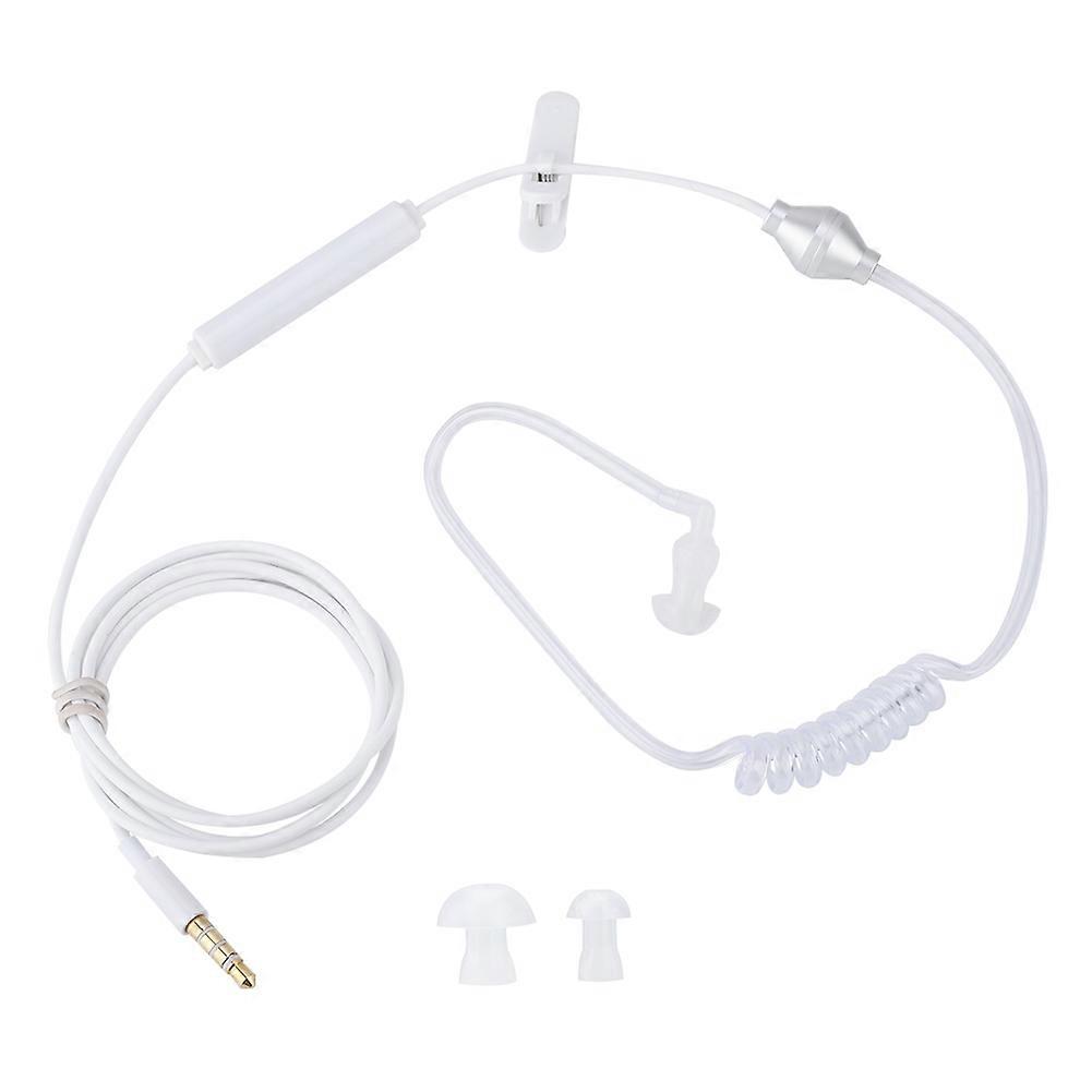 In ear Headsets Air Tube Security Earpiece with Mic for IOS for Android White