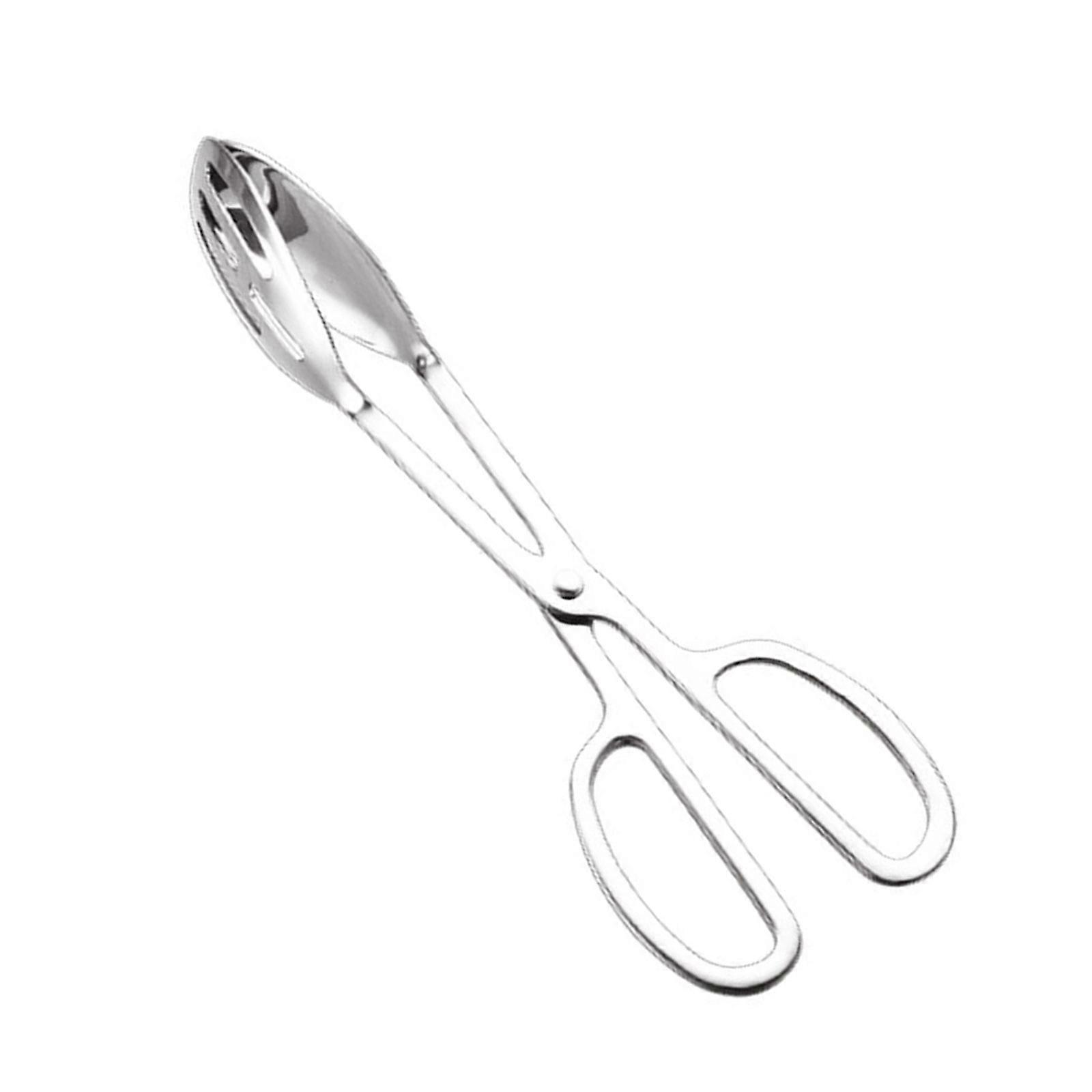 Professional Nonrust Steel Barbecue Tongs Heat Resistant Double Hole Design For Secure Food Handling Multicolor