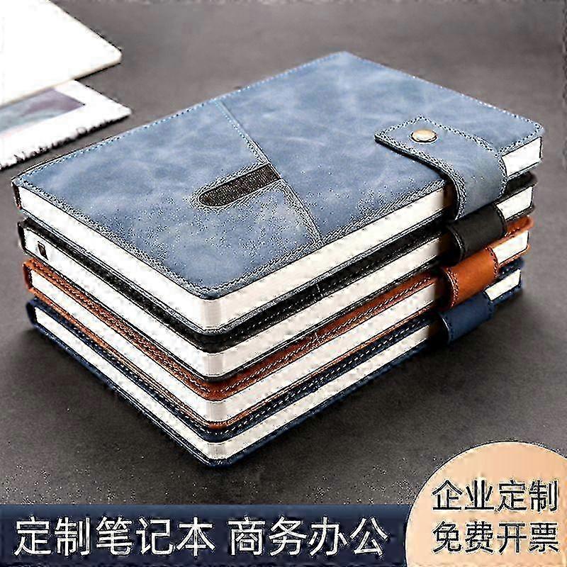 Buckle Imitation Leather Notebook Business Notebook Office Customized Diary Notebook Stationery