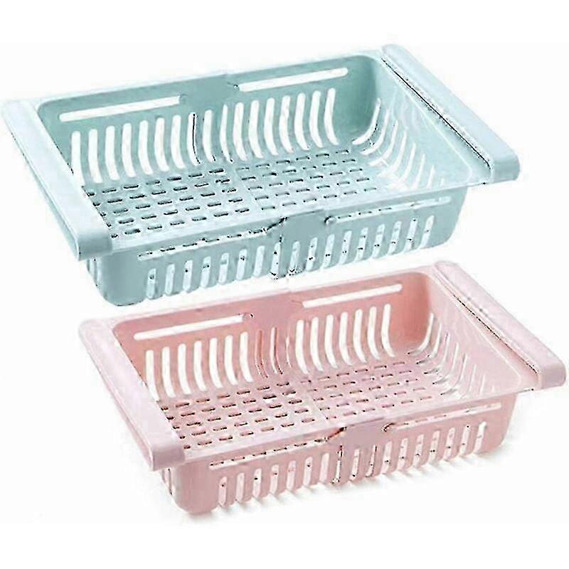 2-Pack Retractable Refrigerator Drawer Organizers