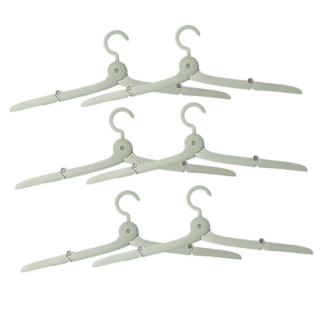 6pcs Travel Folding Clothes Hangers Lightweight SpaceSaving Design for Camping Hotel Dorm