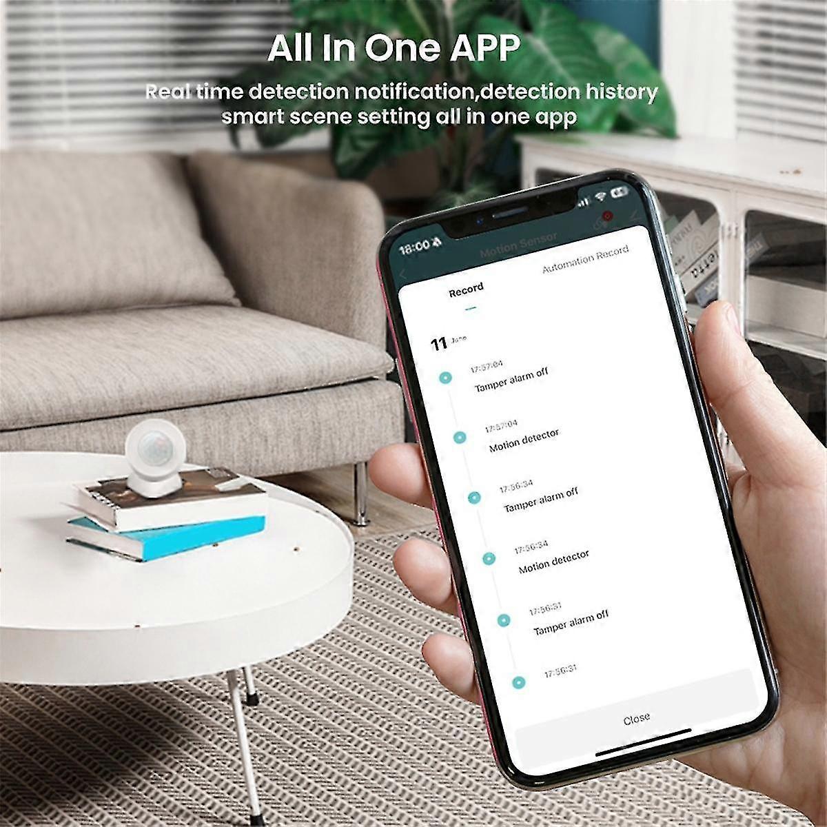 Graffiti ZigBee Sensor Smart Body Infrared PIR Sensor APP Wireless Remote Control Portable Convenient Practical Sensor