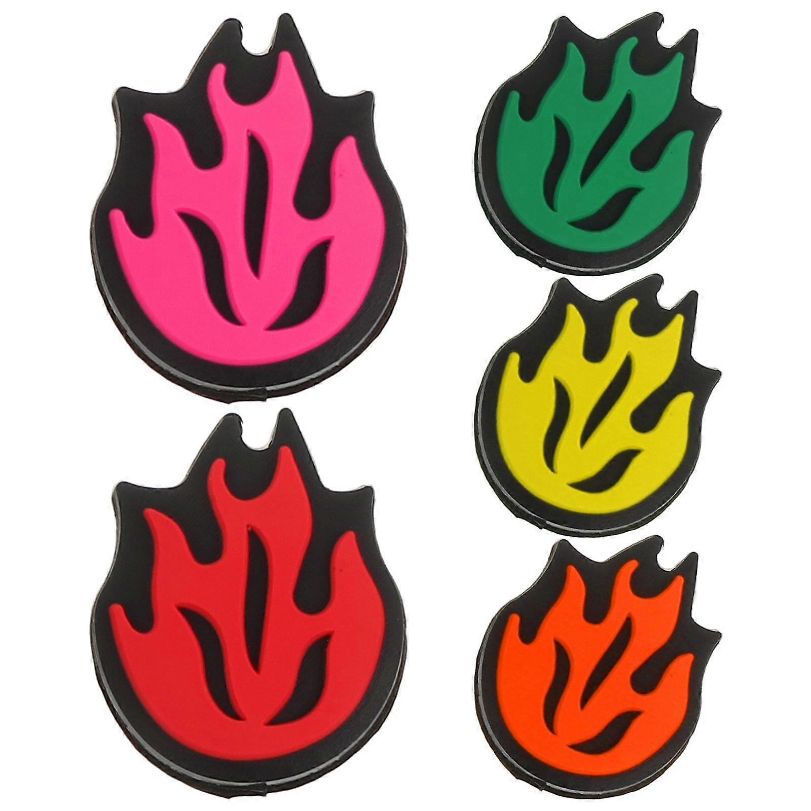 Racket String Absorber Flame Shape Tennis Playing Pink Silicone Material 8Pcs
