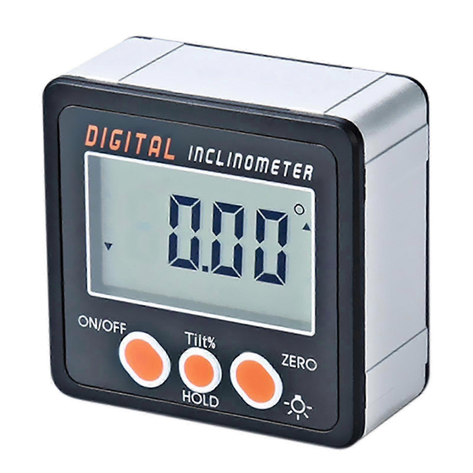 Electronic Protractor Aluminum Alloy Shell Digital Bevel Box Angle Gauge Meter Magnets Base Digital Inclinometer FT