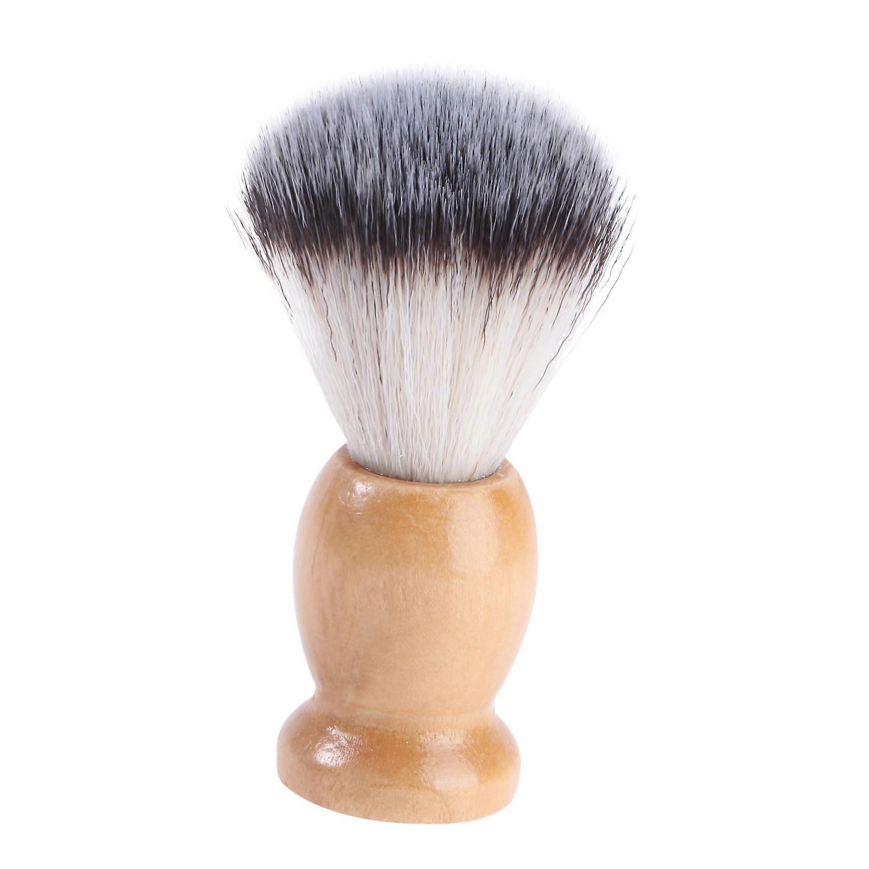 Beard Brush with Wooden Handle and Nylon Bristles Double Sided Comb for Men Wet or Dry Grooming