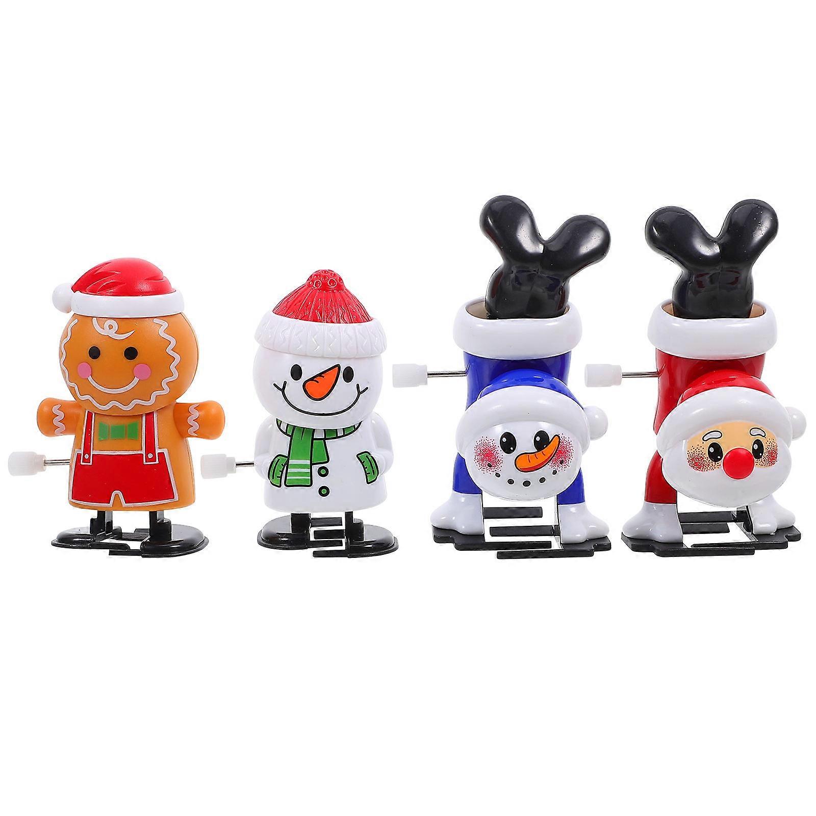 Xmas Elements Wind-Up Toys Wind Up Toy for Decor 4Pcs Assorted Color