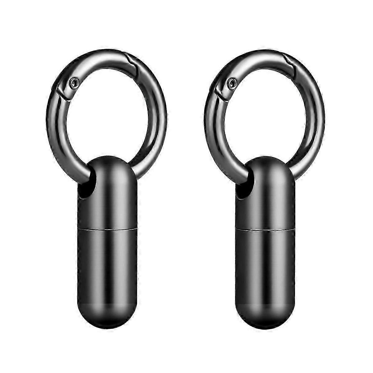 Waterproof Stainless Steel Pill Box Keychain Set