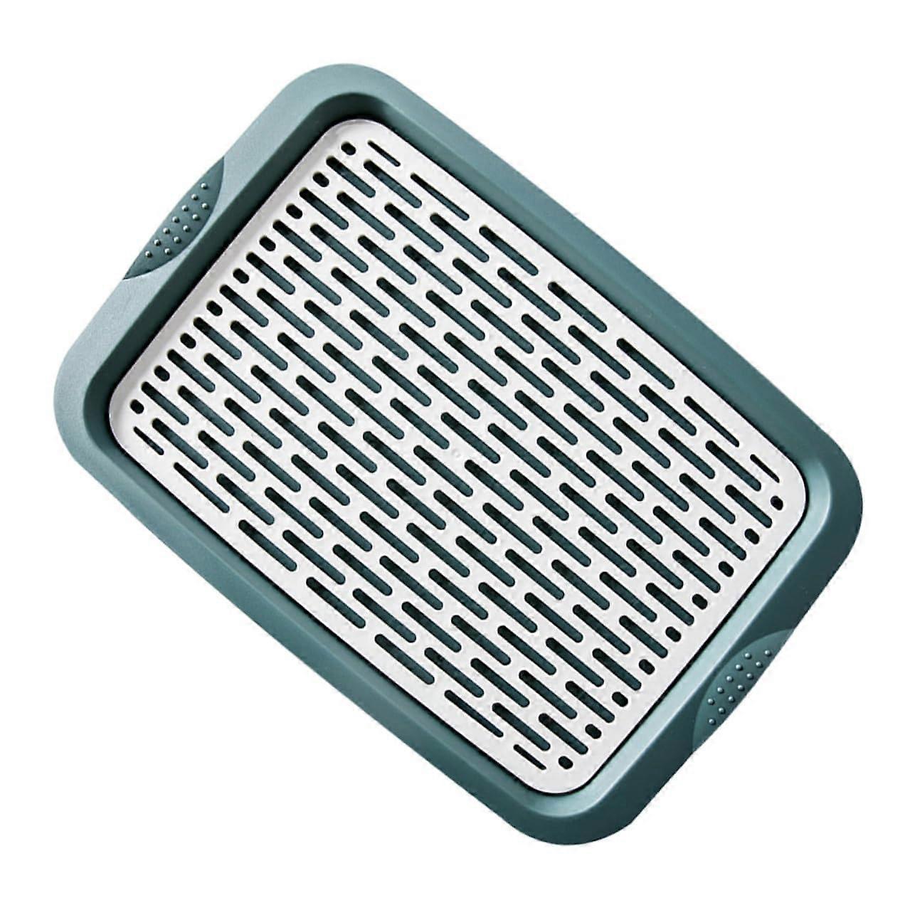 Double Layer Fruit and Vegetable Drain Basket with Plastic Kitchen Sink Strainer Tray for Home Kitchen