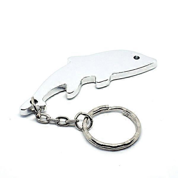Keychain - Bottle Opener - Dolphin - Silver Silver Silver