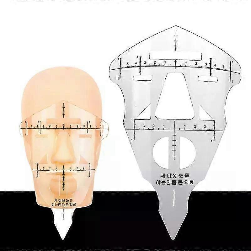 Reusable Eyebrow Stencil Makeup Micro-blading Measuring Shaper Tattoo Ruler Tool