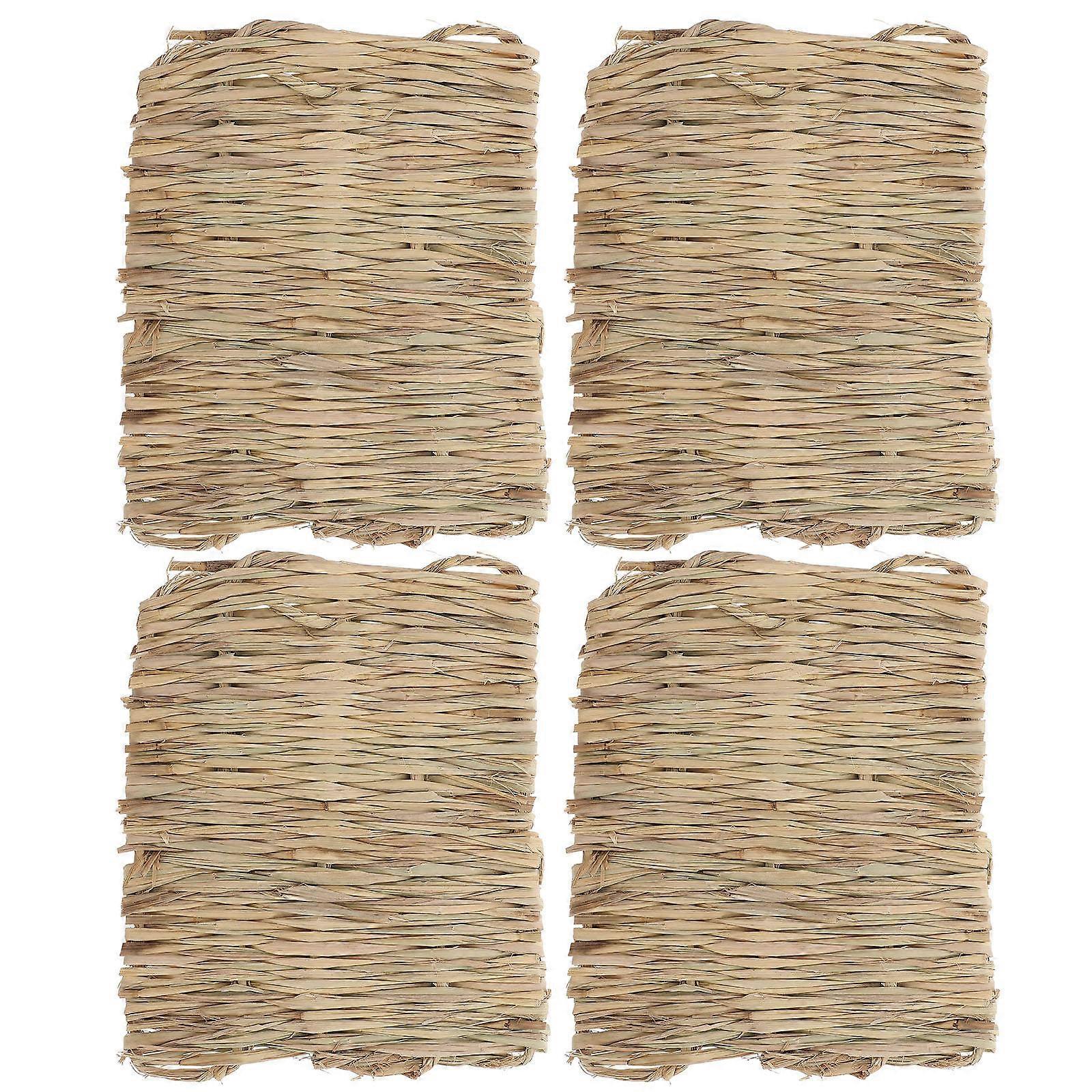 Natural Woadian Nest Mat for 4Pcs Soft and Washable Bedding