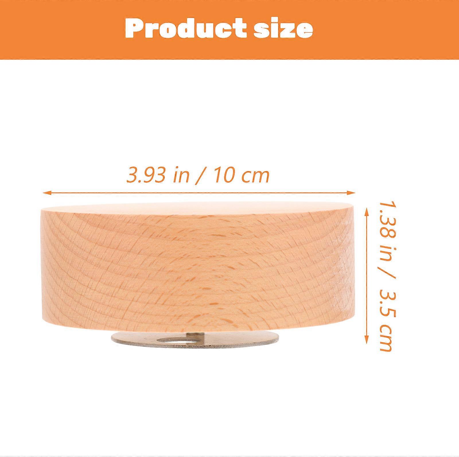 Musikk Box Base Roterbar DIY Musical Box Base Round Music Box Making Base