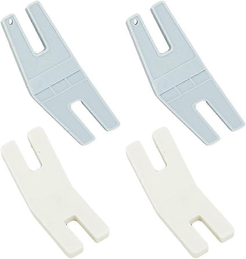 4Pcs 2 Style Sewing Machine Stitching Plates Precision Stitching Plastic Plates Hump Jumping Button Sewing Machine Plates Button Presser Feet Sewing T