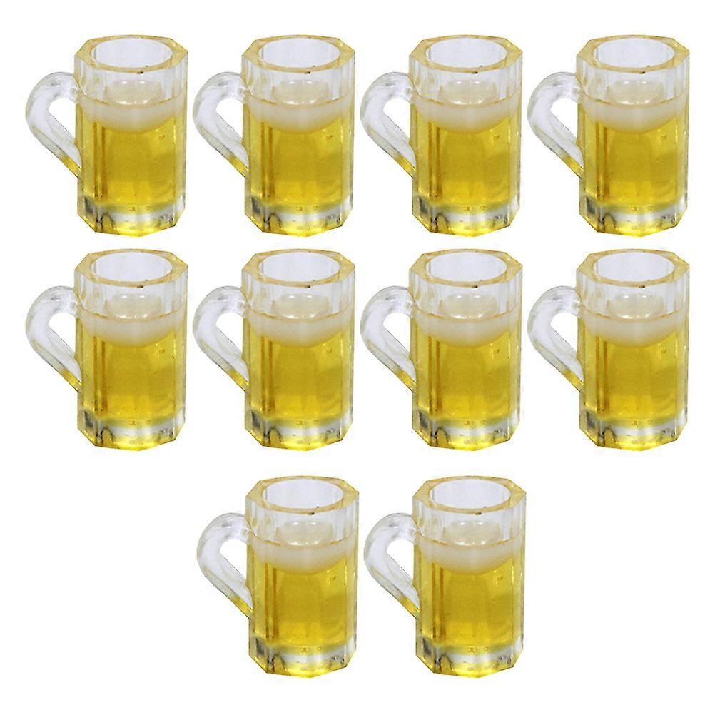 Yellow Mini Beer Mugs Beer Mug Decorations for Decor 10Pcs Pack