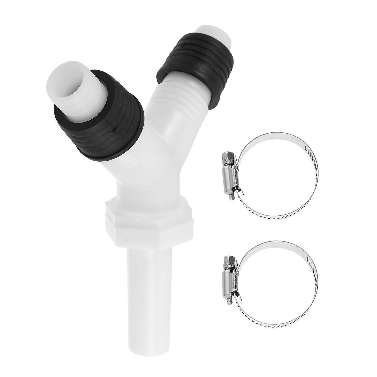 Floor Drain Adapter Plastic Y-Shaped Connector for Washing Machine Drain Hose