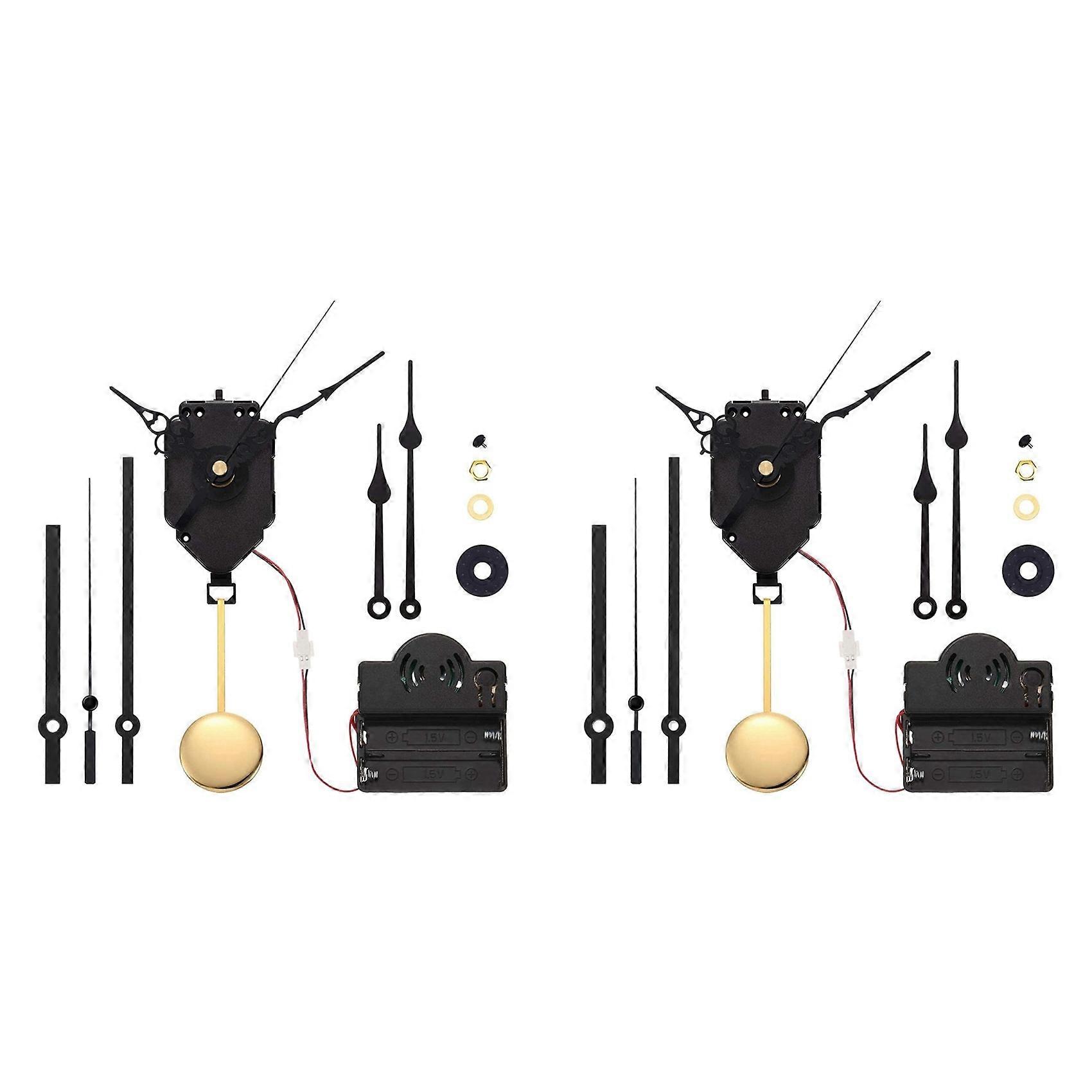 2X Modern Pendulum Clock Movement Set with Hands and Chime
