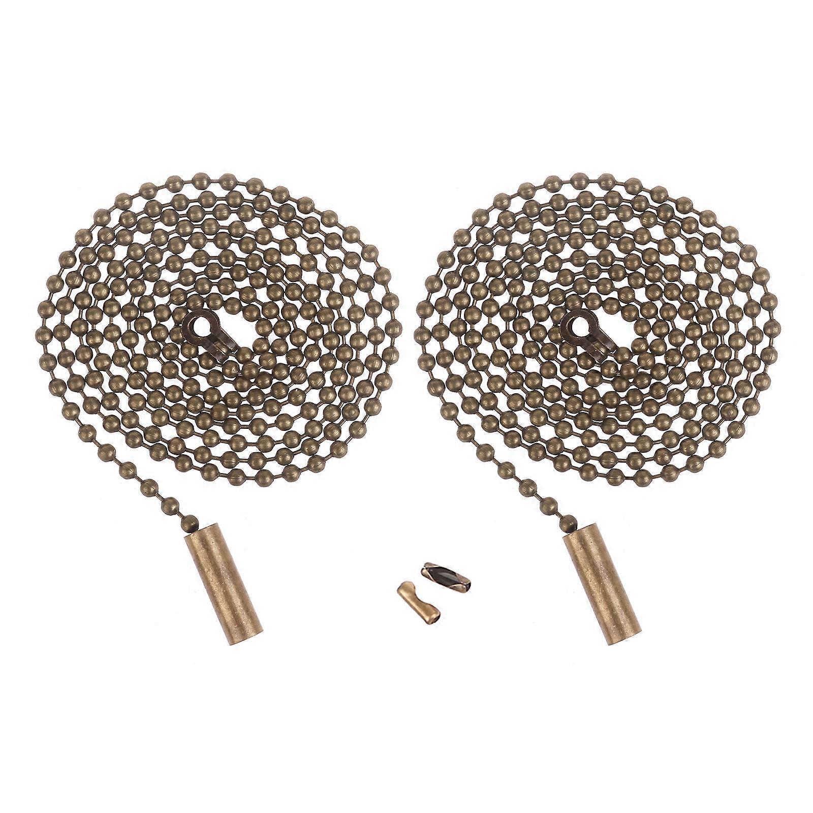 2 Pack Ceiling Fan Light Pull Chain Extension Metal Chain Extender 1 Meter Length Adjustable Pull Chain Extension Multicolor