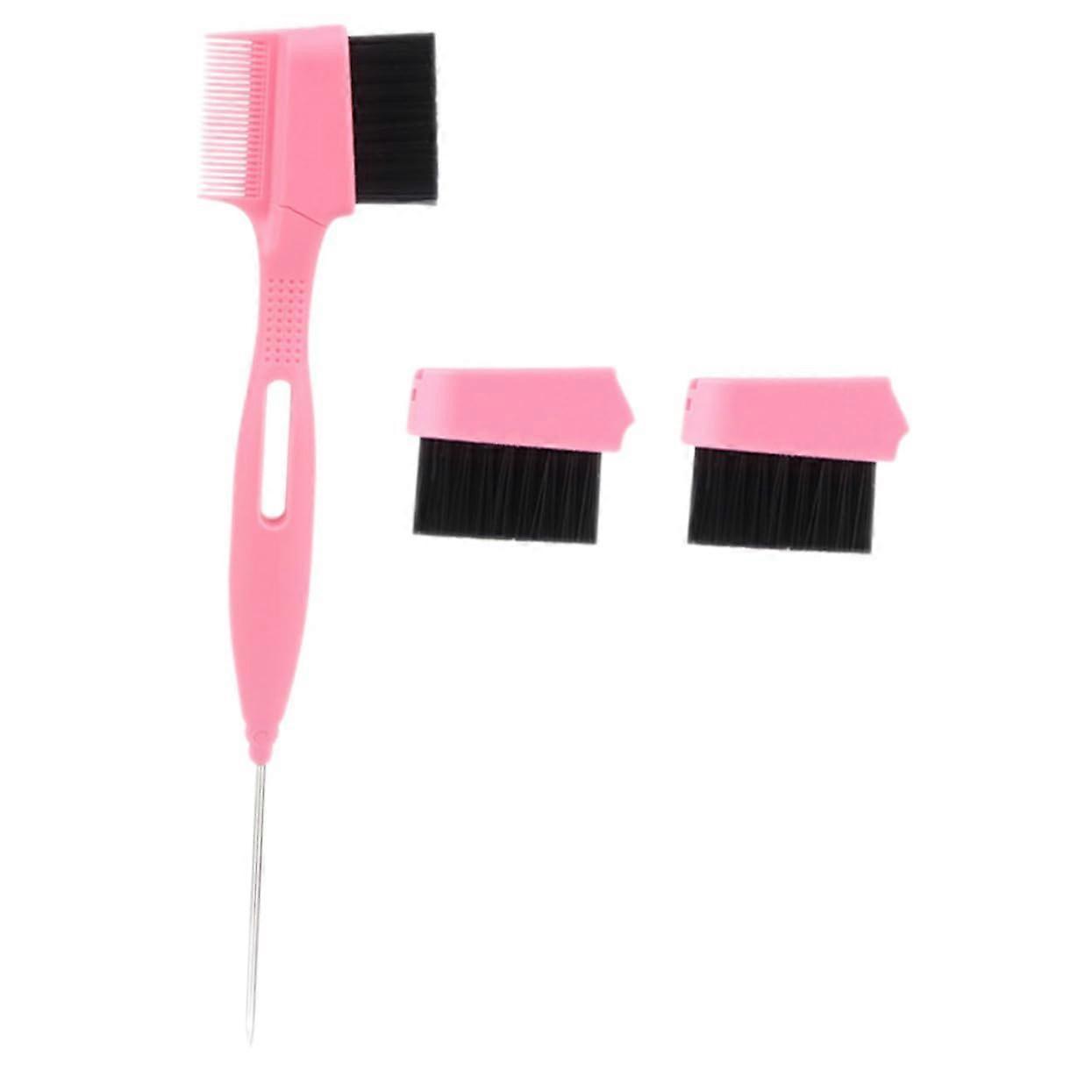 Eyebrow Brush and Comb Set with Replaceable Heads for Precision Brow Shaping and Edge Styling