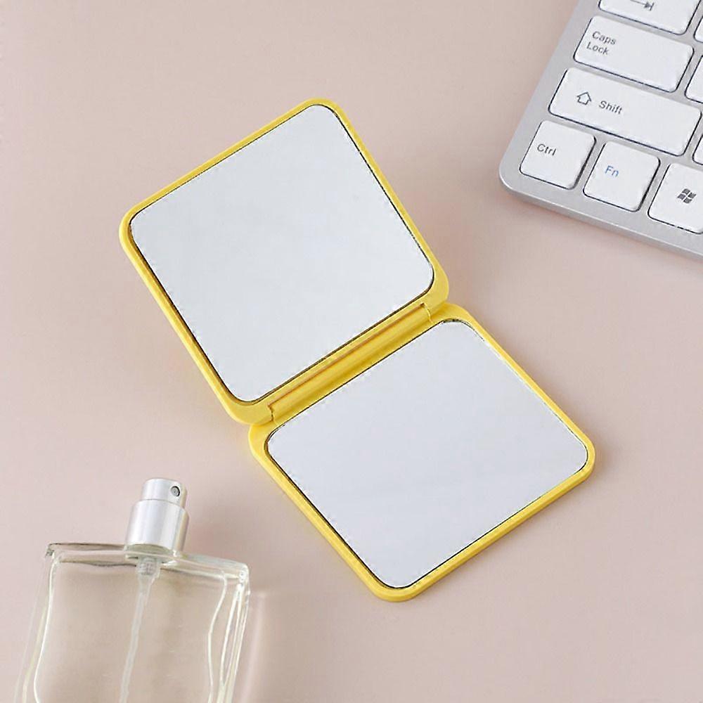 Touch-up Mirror Mini Hand-Held Mirror Square Portable Make-Up Mirror Cute Double-Sided Pocket Mirror Travel
