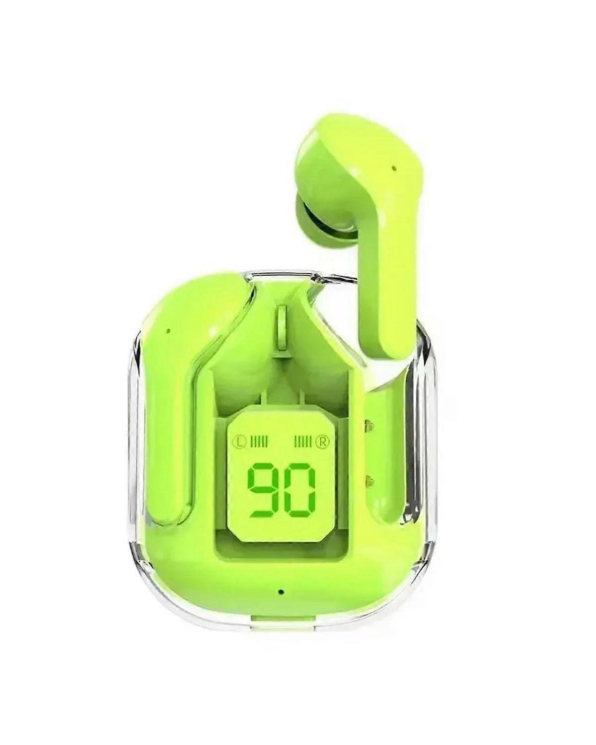 OnEar Headset TWS AIR31 Transparent Design HiFi Bluetooth 5.3 All Smartphones Green