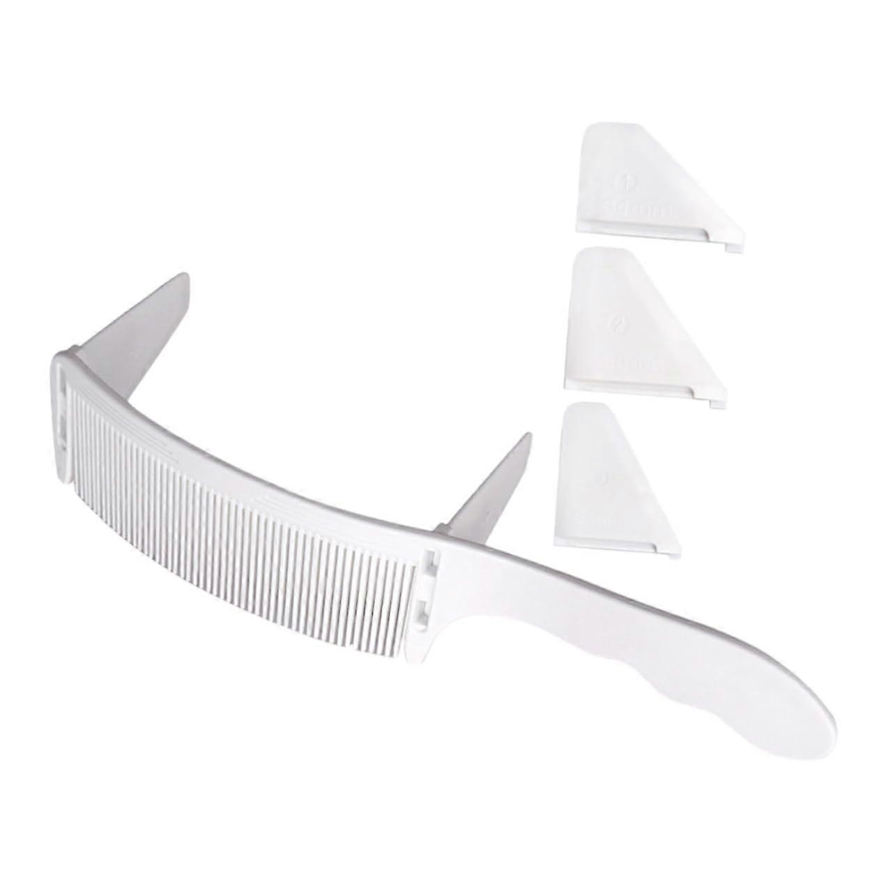 Barber Comb Set White Hair Stylist Combs with Precision Clipper Guides for All Hair Types