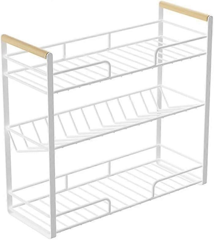 Kitchen Storage Rack with MultiLayer Spice Shelf, Adjustable Under Sink Organizer, SpaceSaving Design