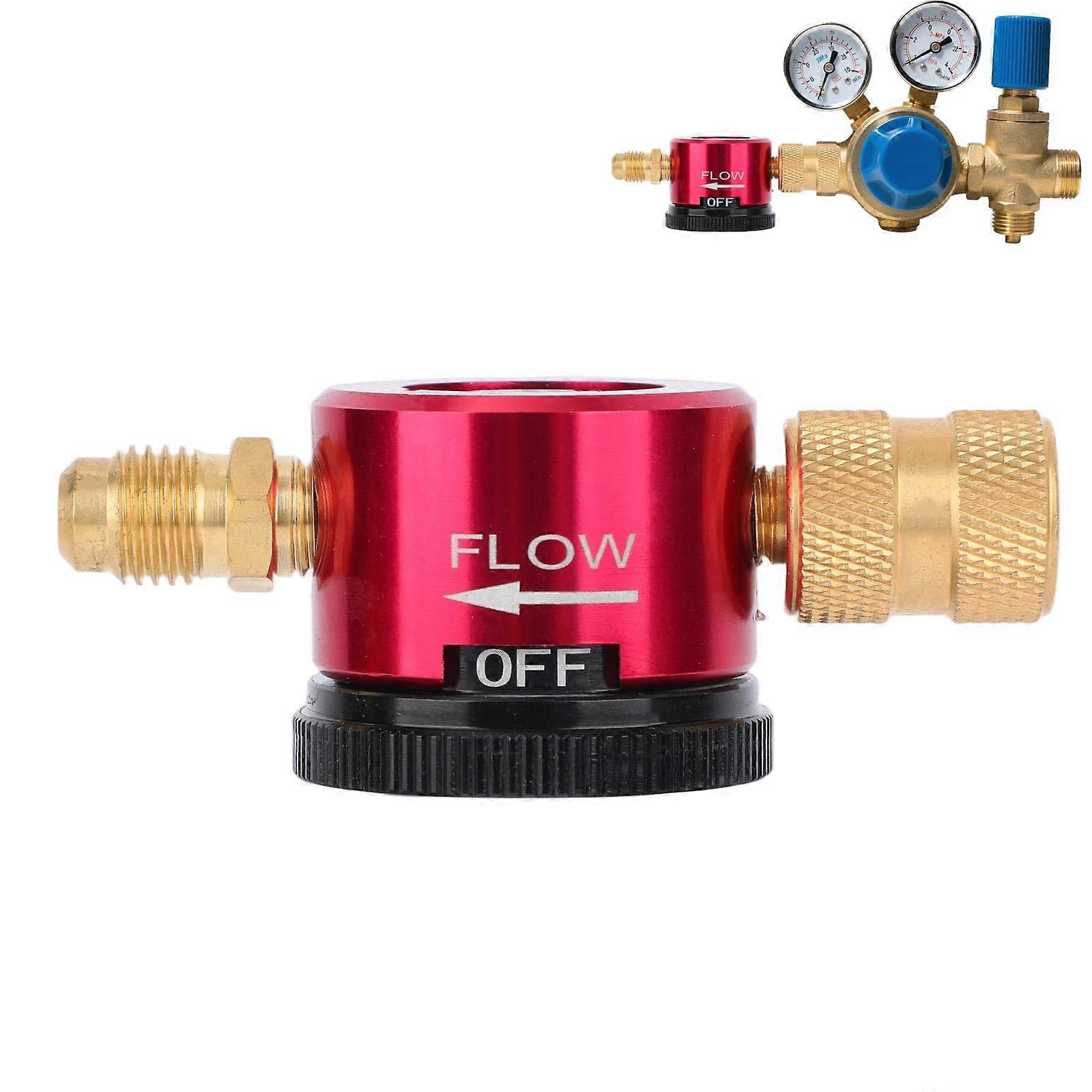 Nitrogen Purge Tool with 3 Modes Brass HVAC Regulator Adapter 1/4 Inch Flare Connection