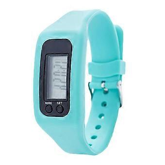 Silikon elektronisk skritteller armbåndsur multifunksjonell skritteller utendørs sports LED elektronisk klokke