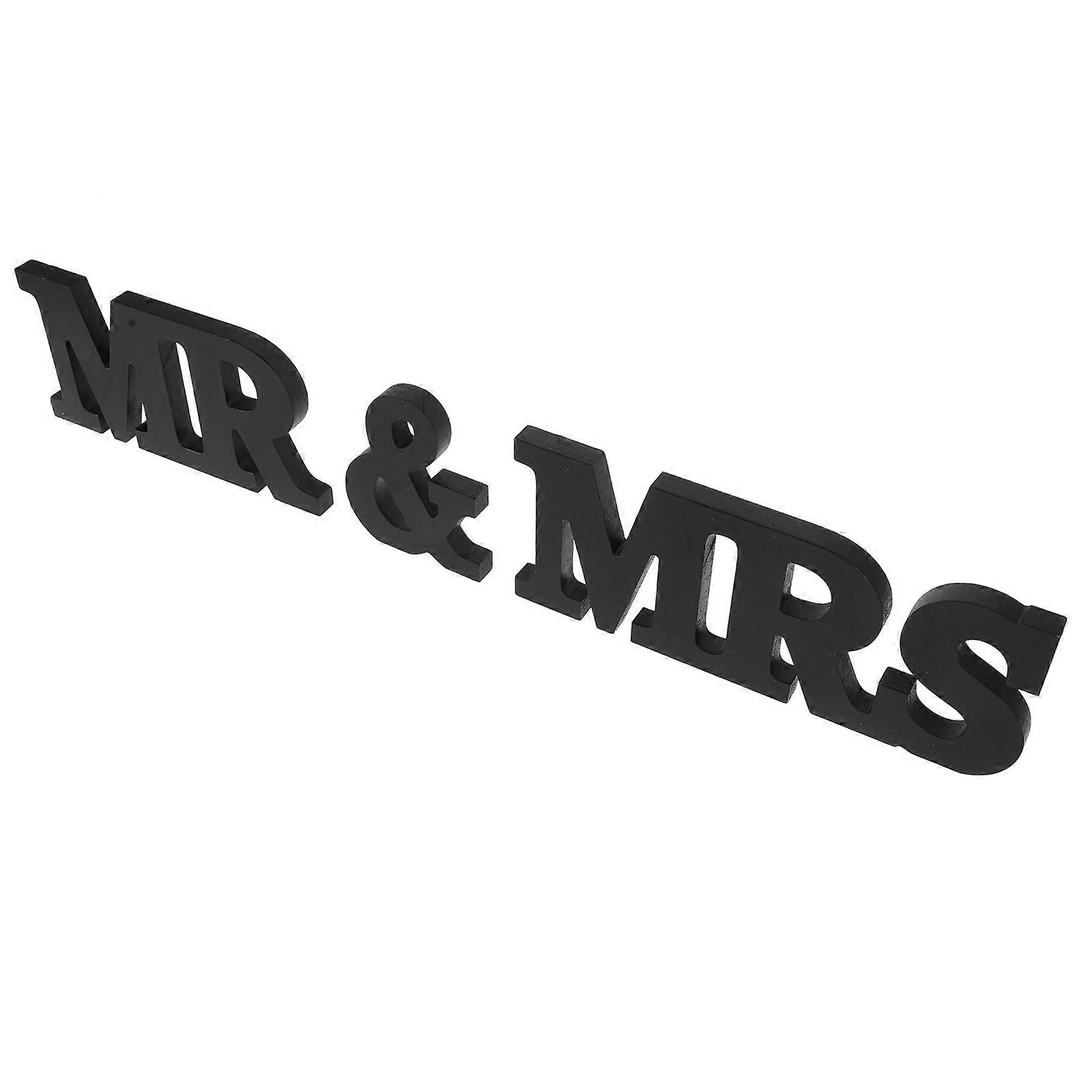 Wooden Wedding Table Decor Mr and Mrs Sign for Wedding