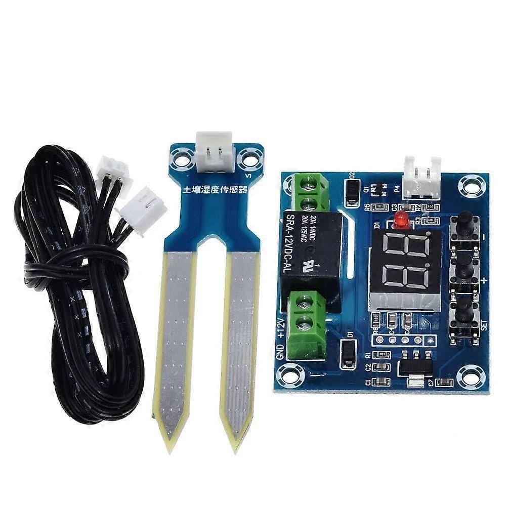 XHM214 Humidity Controller with Soil Moisture Sensor, Automatic Irrigation, Red Digital Display