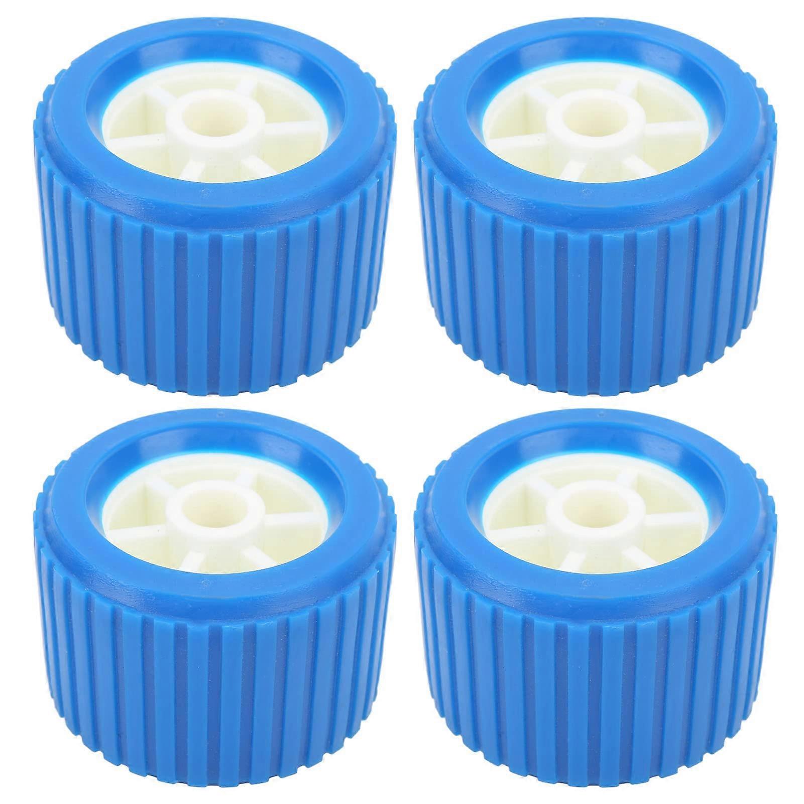 Boat Trailer Roller 108x75x19mm Blue Ribbed Wobble Roller  Temp Resistant Scratch Loading