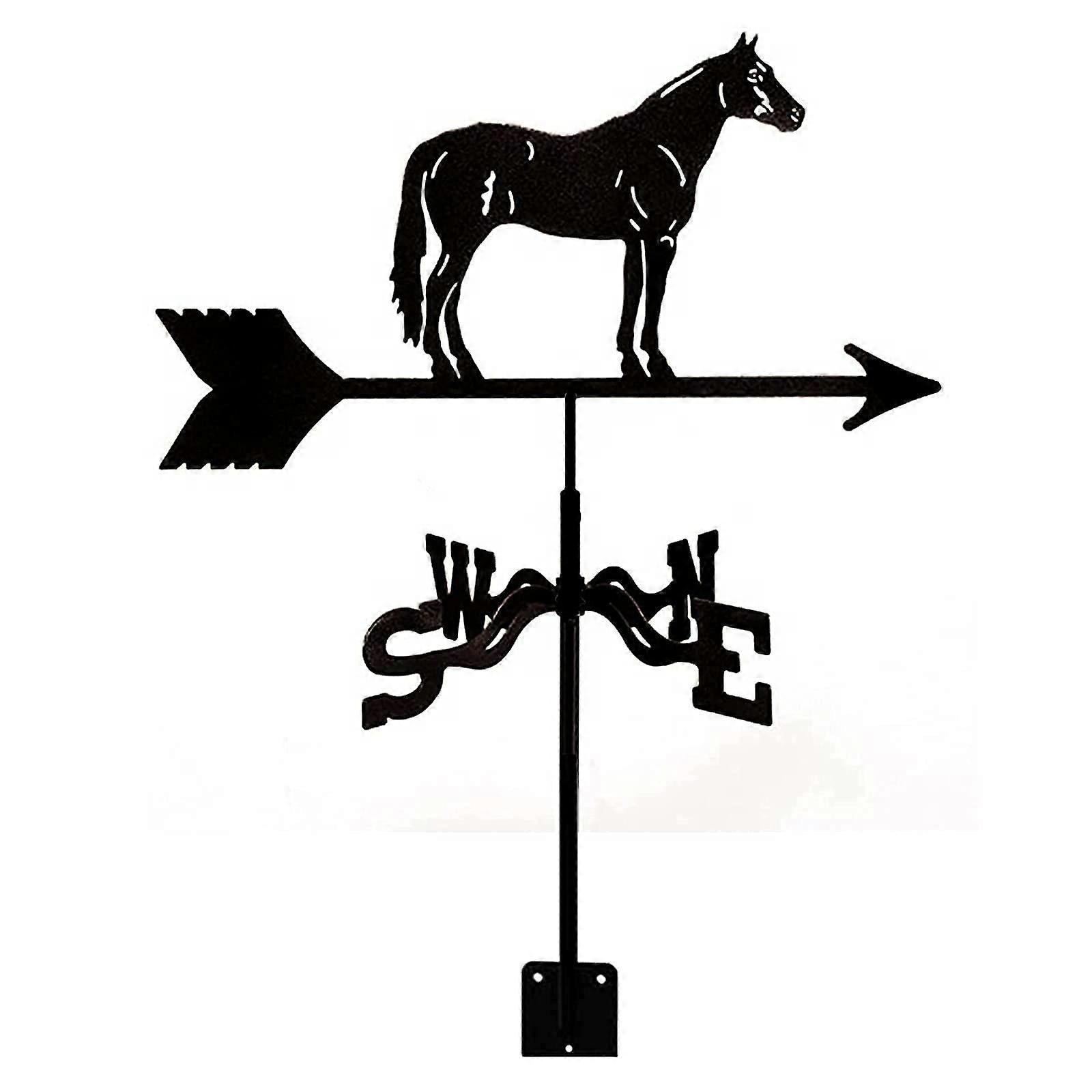 Outdoor Weather Vane Metal Wind Direction Indicator with RustResistant Coating for Garden Roof