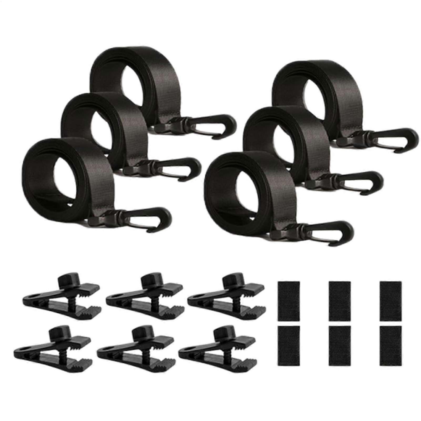 Pool Cover Straps with Secure Locking Grip, UV Resistant Solar Pool Cover Reel Attachment Kit