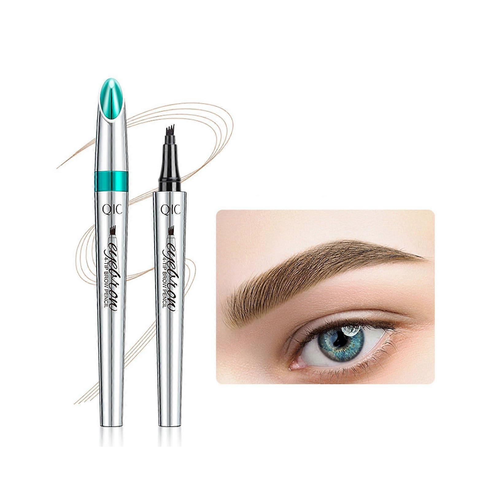 Waterproof Eyebrow Pencil 4Tip Microblading Pen Long Lasting Smudge Proof Brow Definition